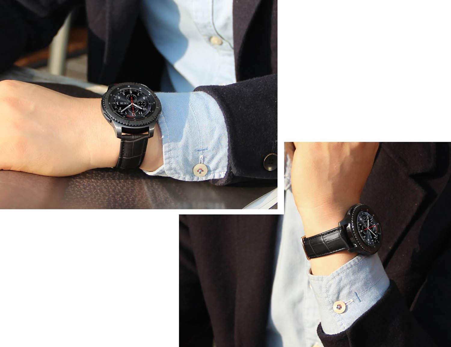 Samsung Galaxy Watch 4 Classic Strap PU Leather (Black)