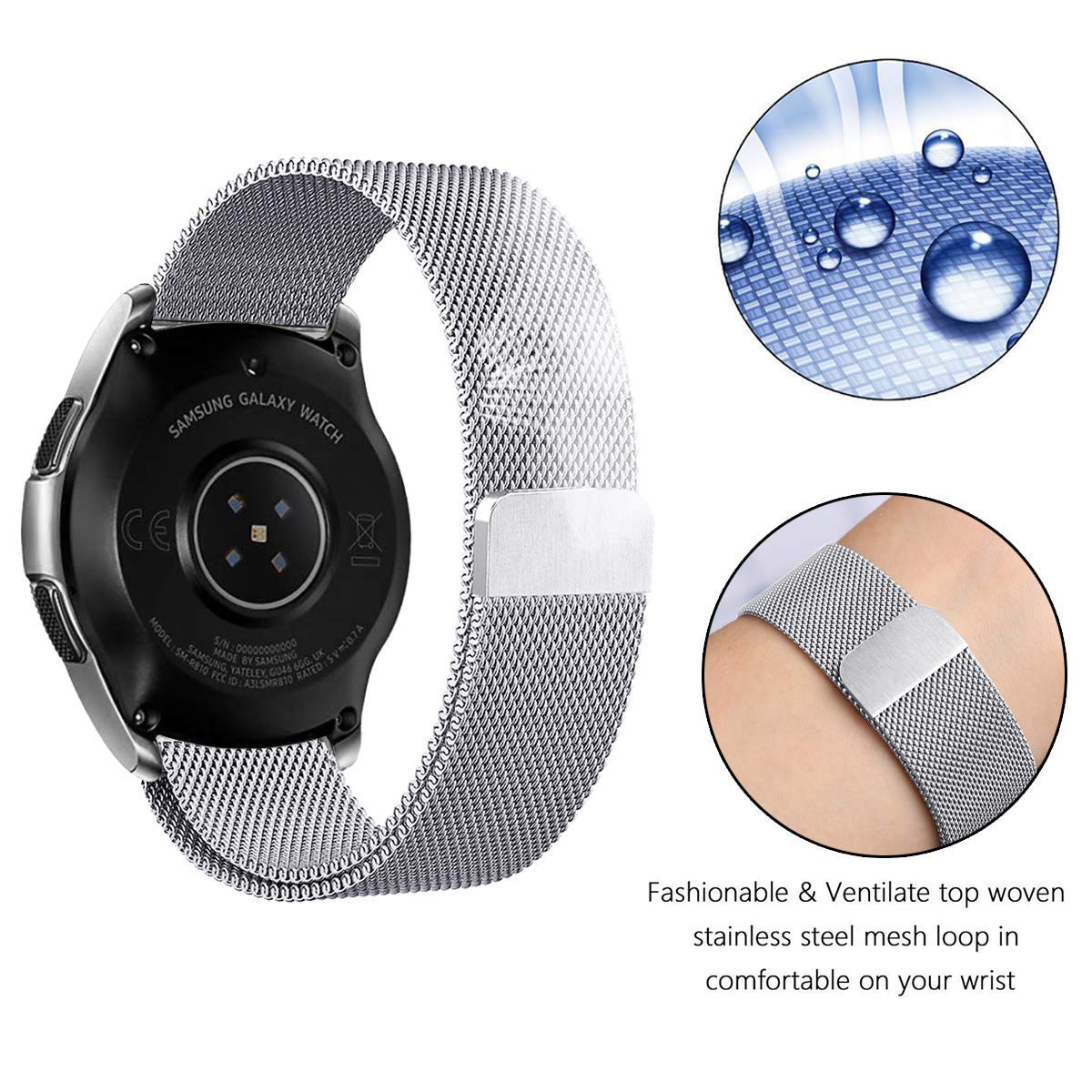 Samsung Galaxy Watch 4 Strap Milanese Loop (Silver)