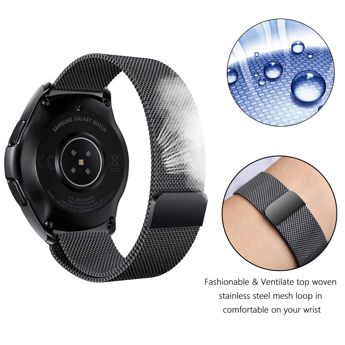 Samsung Galaxy Watch 4 Strap Milanese Loop (Black)