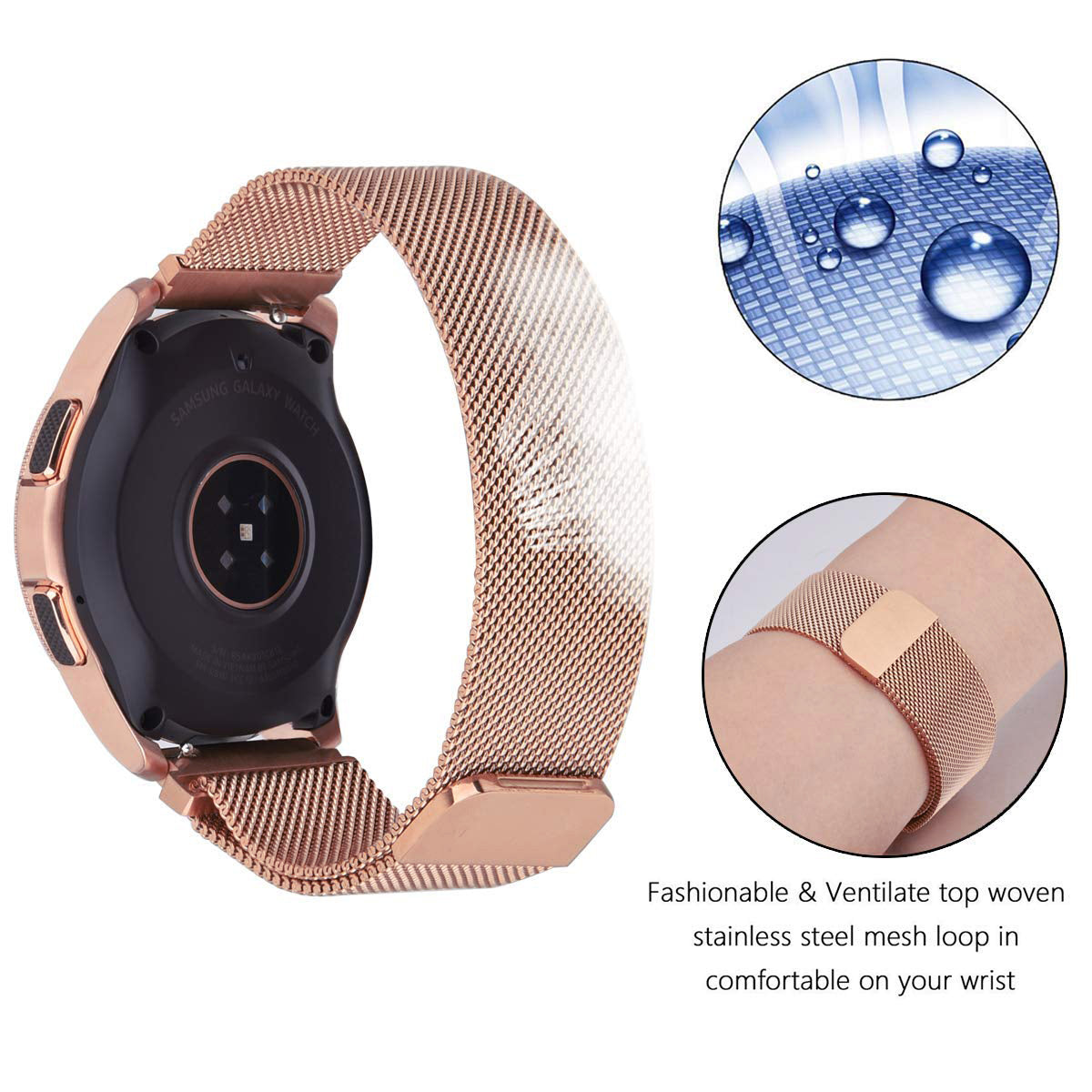 Samsung Galaxy Watch 4 Classic Strap Milanese Loop (RoseGold)