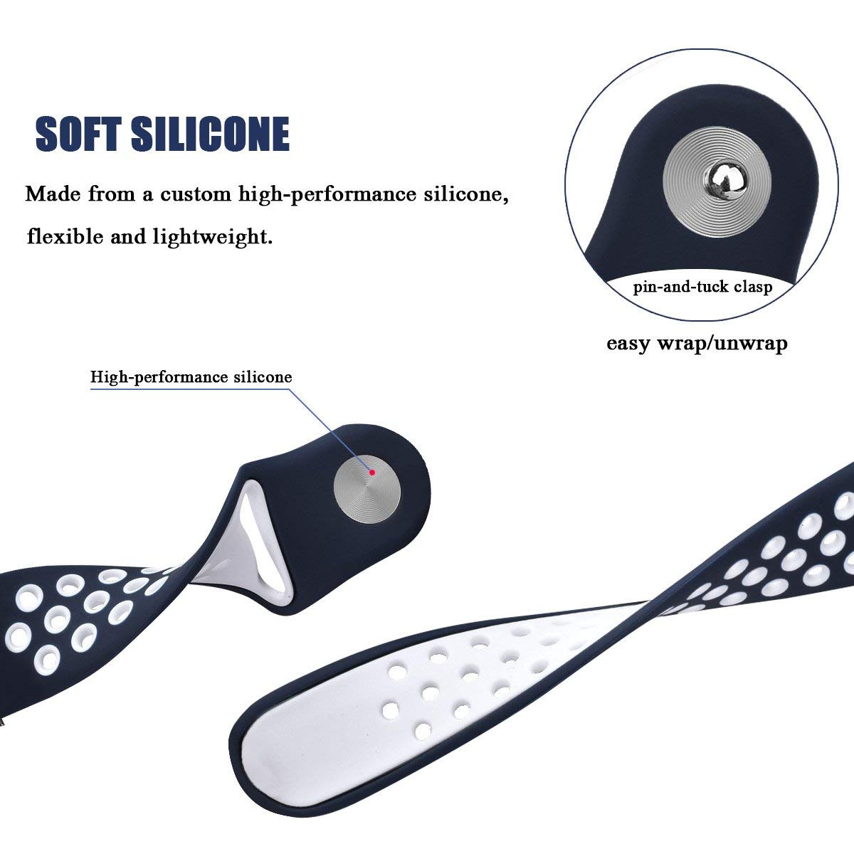 Samsung Galaxy Watch 4 Classic Sport Strap (Navy/White)