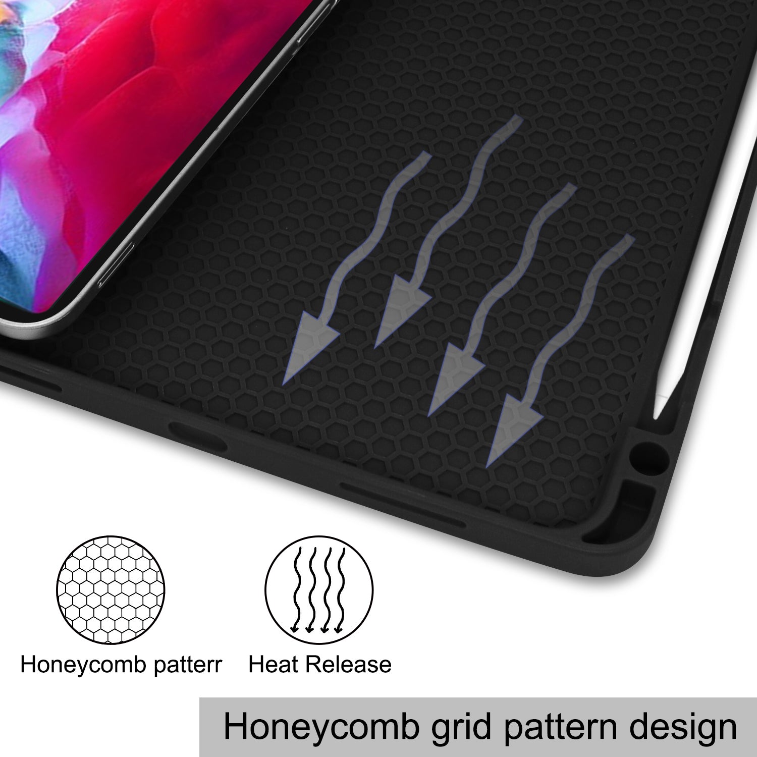 iPad Pro 11" 2018 (1st Gen) Case Tri-Fold Pen Holder (RoseGold)