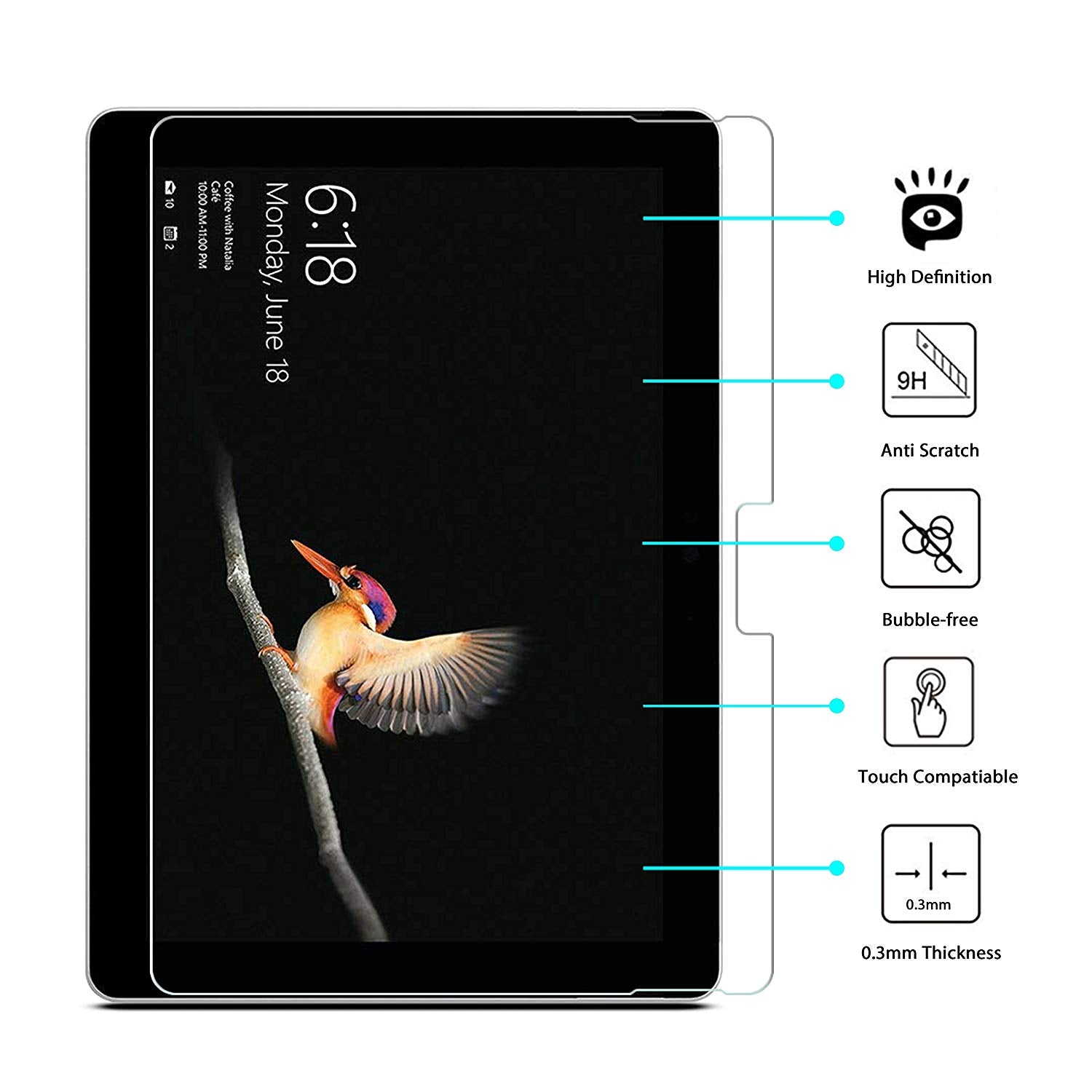 Microsoft Surface Go 3 Glass Screen Protector