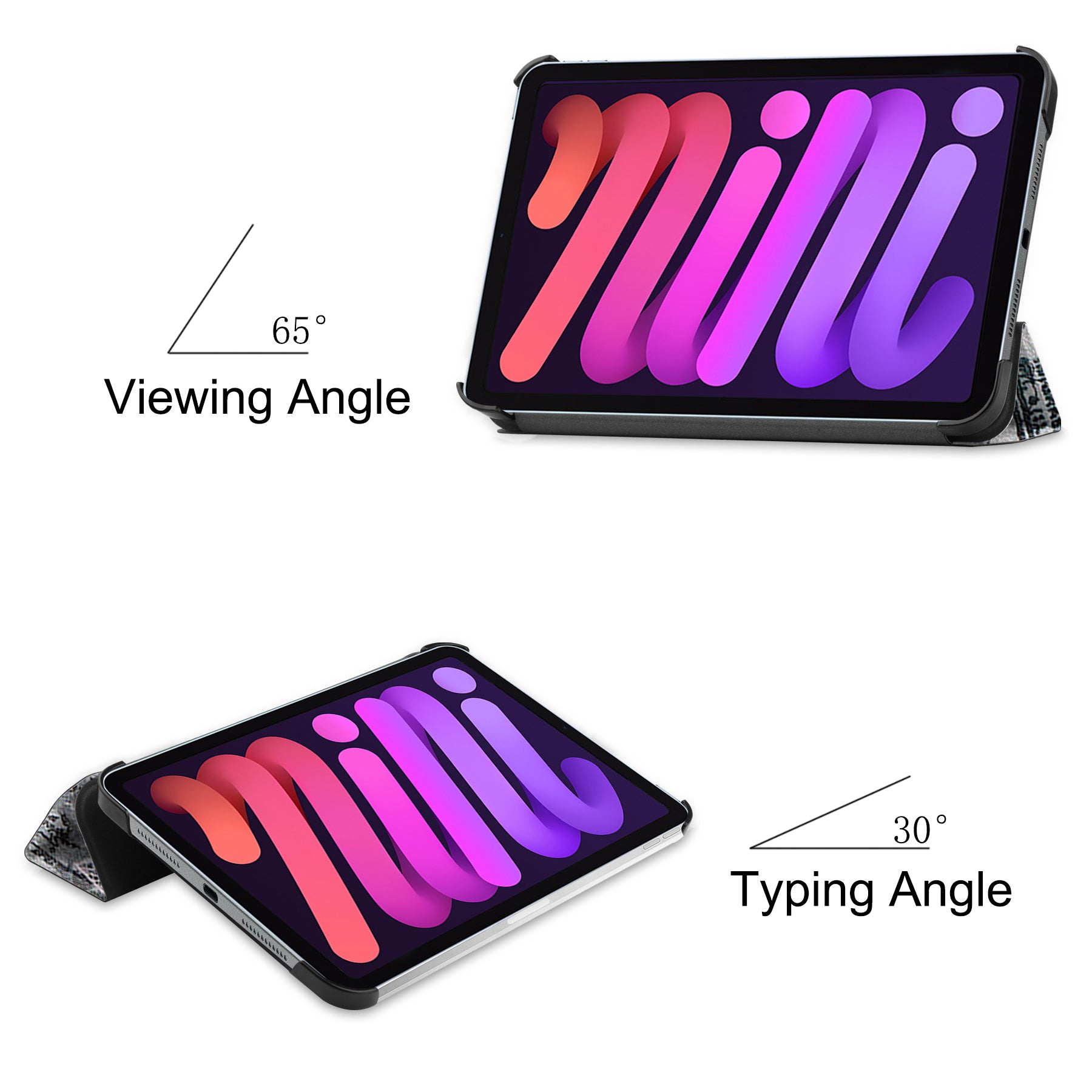 iPad Mini 7 (A17 Pro 2024) Designer Tri Fold Case [EiffelTower]