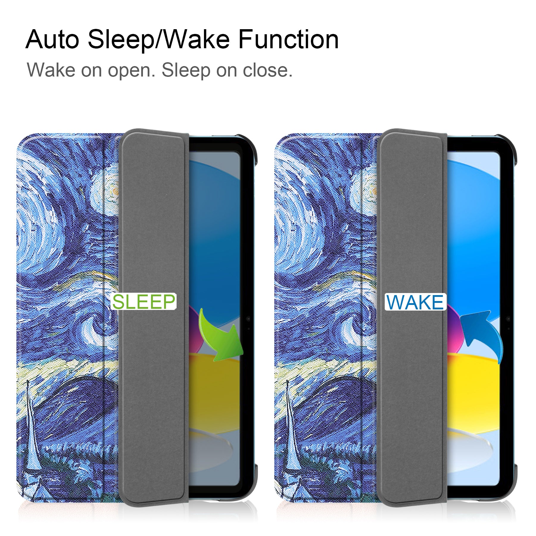 iPad 11 (A16, 2025) Designer Tri Fold Case [StarryNight]