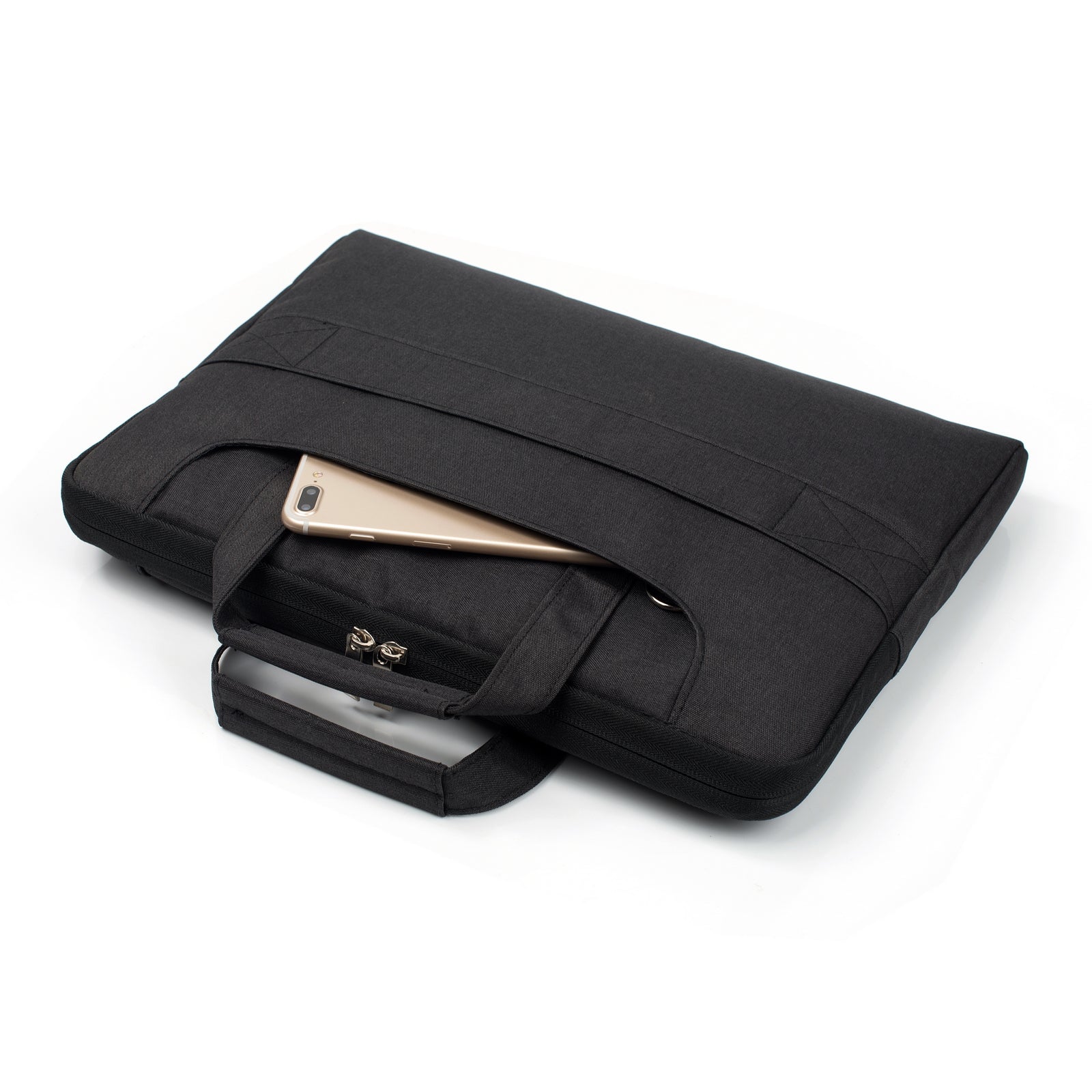 Laptop Shoulder Bag Briefcase Sleeve for 13-14" Laptops - Water Resistant - Black