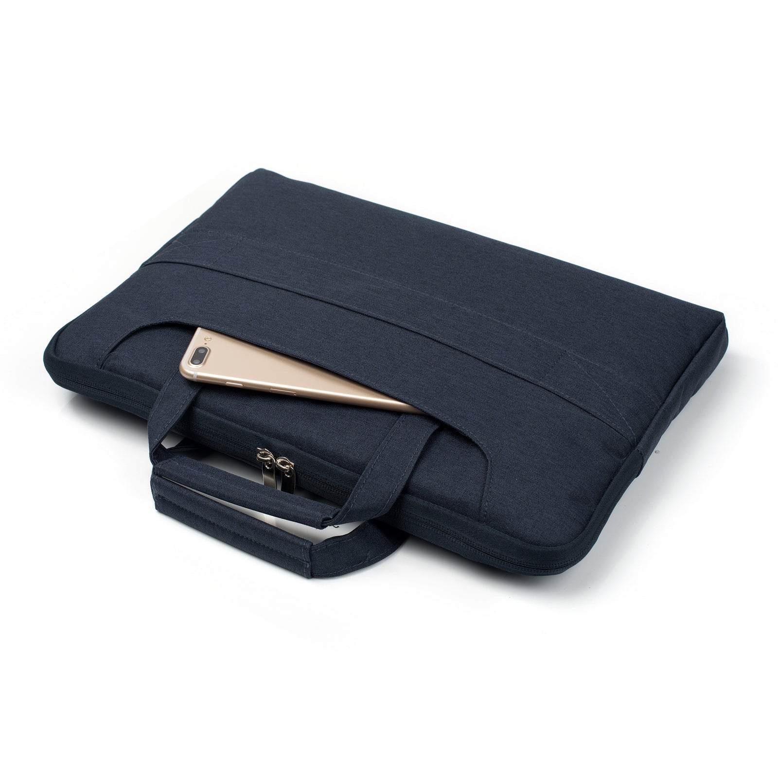 Laptop Shoulder Bag Briefcase Sleeve for 15-16" Laptops - Water Resistant - Navy