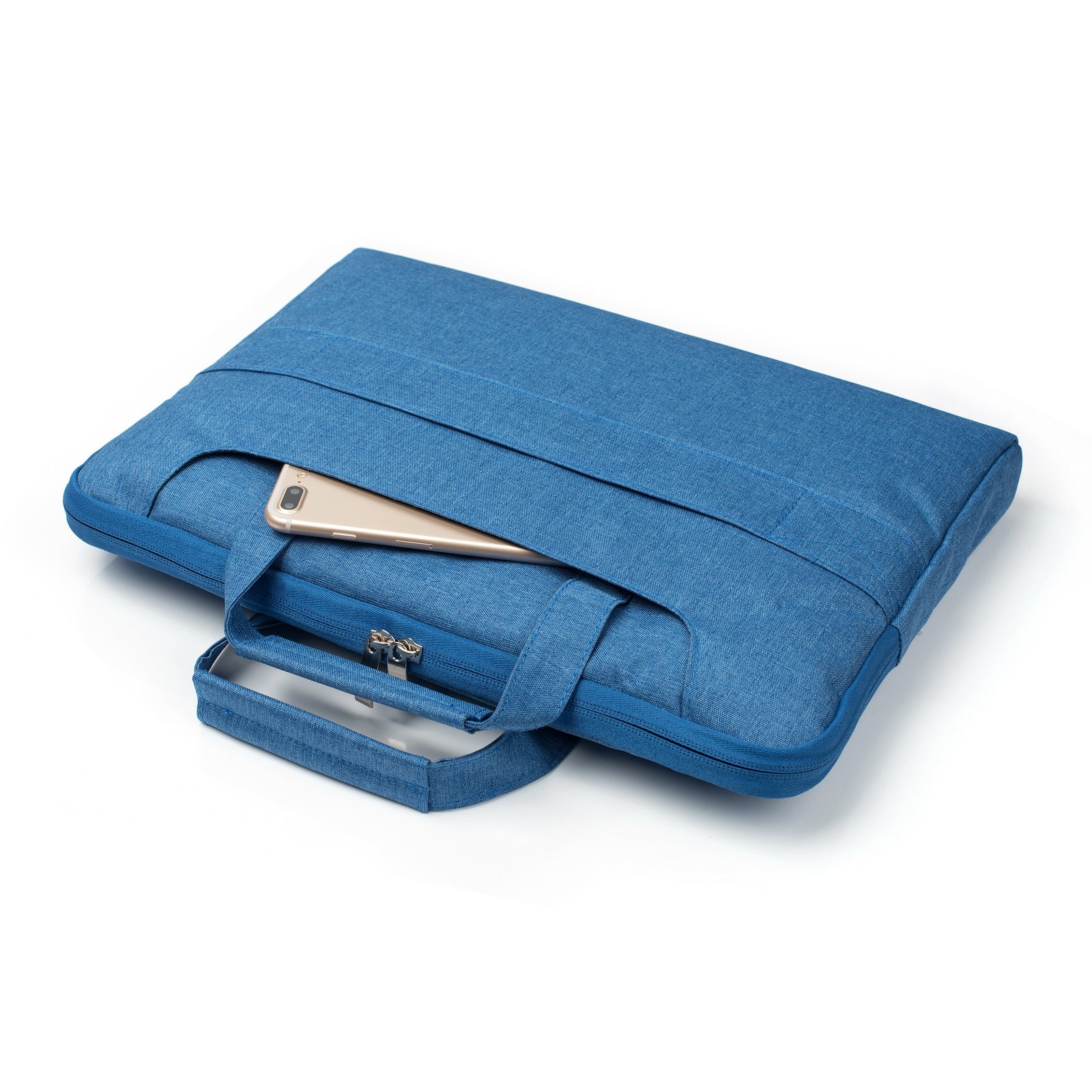Laptop Shoulder Bag Briefcase Sleeve for 13-14" Laptops - Water Resistant - Denim Blue