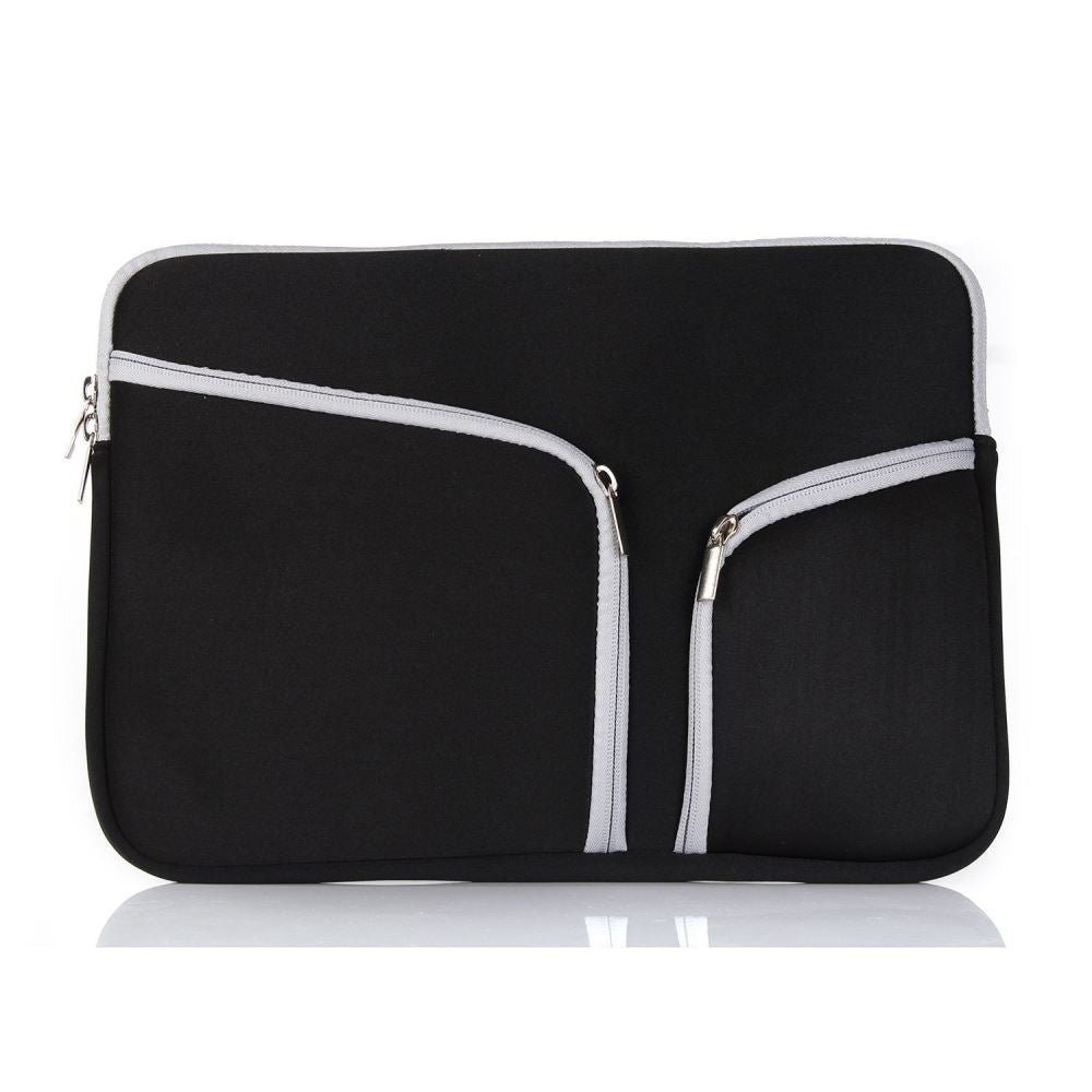 Neoprene Laptop Sleeve Case for 11-12" Laptops - Fits MacBook Air 11" & MacBook 12" - Black