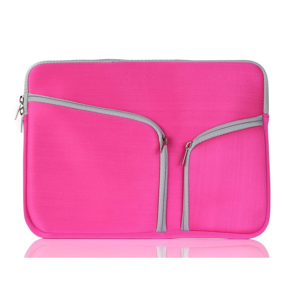 Neoprene Laptop Sleeve Case for 11-12" Laptops - Fits MacBook Air 11" & MacBook 12" - Pink