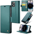 iPhone 14 Pro CaseMe 023 Wallet Flip Cover, RFID Protection, Card Holder - Brown