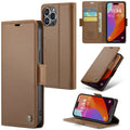 iPhone 15 Pro CaseMe 023 Wallet Flip Cover, RFID Protection, Card Holder - Brown