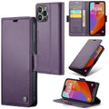 iPhone 15 Pro Max CaseMe 023 Wallet Flip Cover, RFID Protection, Card Holder - Purple