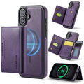 iPhone 16 DG.Ming MagSafe Wallet Case (Purple) - Purple