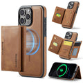 iPhone 16 Pro DG.Ming MagSafe Wallet Case (Brown) - Brown
