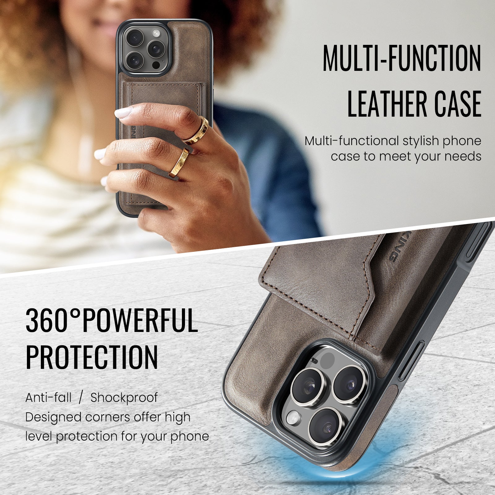 iPhone 17 Pro Max DG.Ming MagSafe Wallet Case [Coffee]