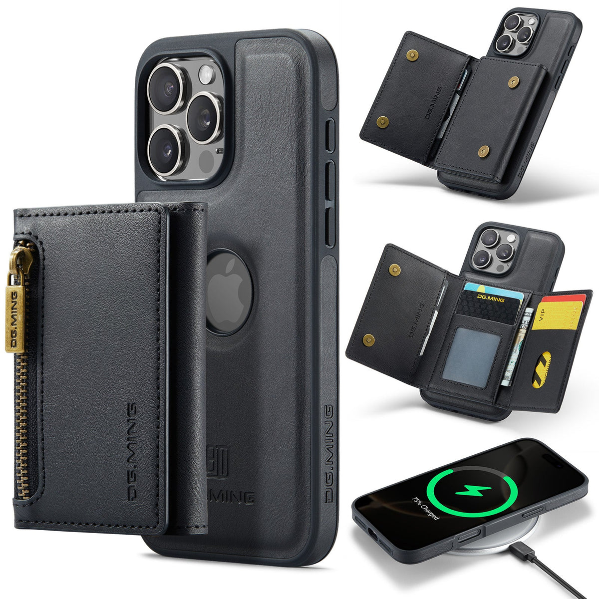 DG.Ming Magnetic Wallet Case for iPhone 16 Pro Max
