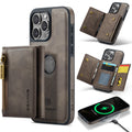 DG.Ming Magnetic Wallet Case for iPhone 16 Pro Max - Coffee