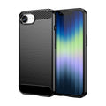 iPhone 16e 17e Carbon Fibre TPU Case Slim Shockproof Cover Black - Black