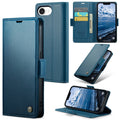 iPhone 16e 17e CaseMe Retro Wallet Case Navy - Navy