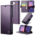 iPhone 16e 17e CaseMe Retro Wallet Case Purple - Purple