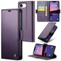 iPhone 16e 17e CaseMe Retro Wallet Case Purple - Purple