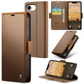 iPhone 16e 17e CaseMe Retro Wallet Case Brown - Brown