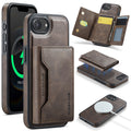 iPhone 16e 17e DG.Ming MagSafe Wallet Case Coffee - Coffee