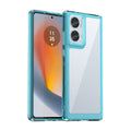 Motorola Moto Edge 50 Fusion Soft TPU Bumper Case (Clear Blue) - Clear Blue