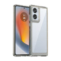 Motorola Moto Edge 50 Fusion Soft TPU Bumper Case (Clear Grey) - Clear Grey