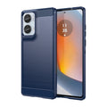 Motorola Moto Edge 50Fusion Carbon Fibre TPU Case Slim Shockproof Cover Navy - Navy