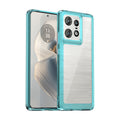 Motorola Moto Edge 50 Pro Soft TPU Bumper Case (Clear Blue) - Clear Blue
