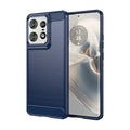 Motorola Moto Edge 50Pro Carbon Fibre TPU Case Slim Shockproof Cover Navy - Navy