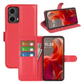 Motorola Moto G85 PU Leather Wallet Case [Red] - Red
