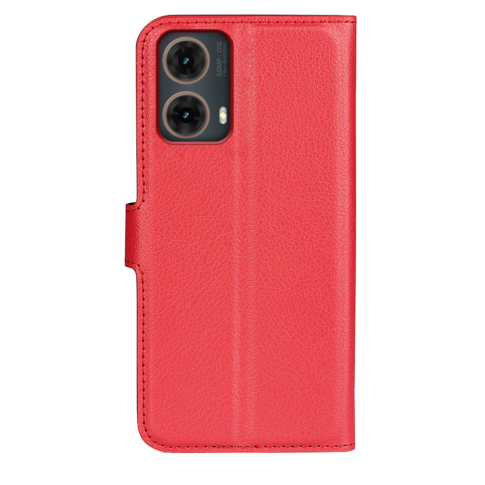 Motorola Moto G85 PU Leather Wallet Case [Red]