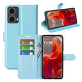Motorola Moto G85 PU Leather Wallet Case [LightBlue] - LightBlue