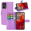 Motorola Moto G85 PU Leather Wallet Case [Purple] - Purple