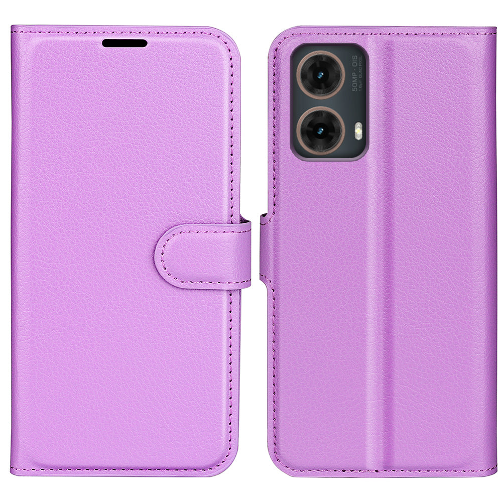 Motorola Moto G85 PU Leather Wallet Case [Purple]