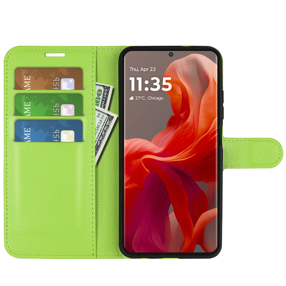 Motorola Moto G85 PU Leather Wallet Case [Green]