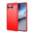 OnePlus Nord 4 Carbon Fibre TPU Case Slim Shockproof Cover Red - Red