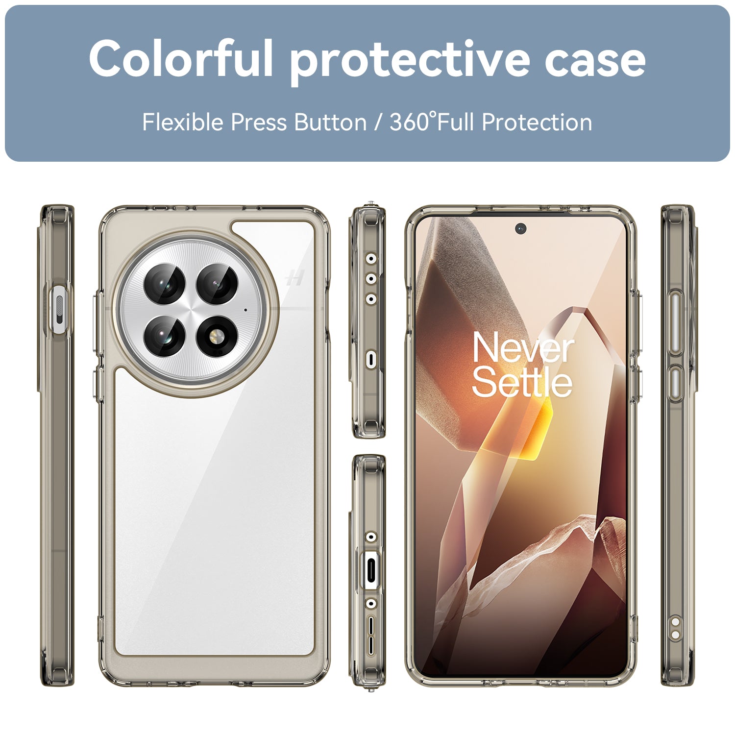 OnePlus 13 Soft TPU Bumper Case [Clear Gray]