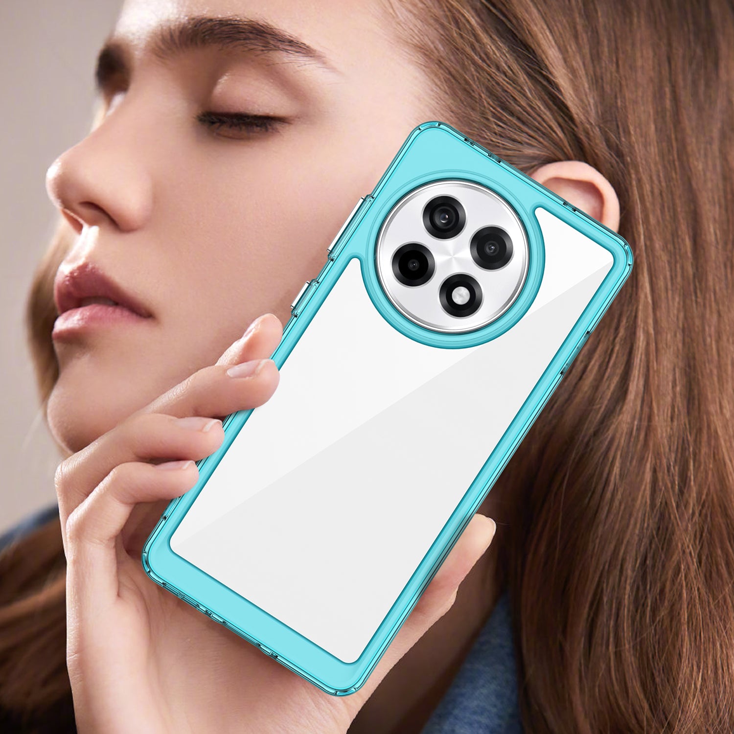 OnePlus 13R 5G Soft TPU Bumper Case [Clear Blue]