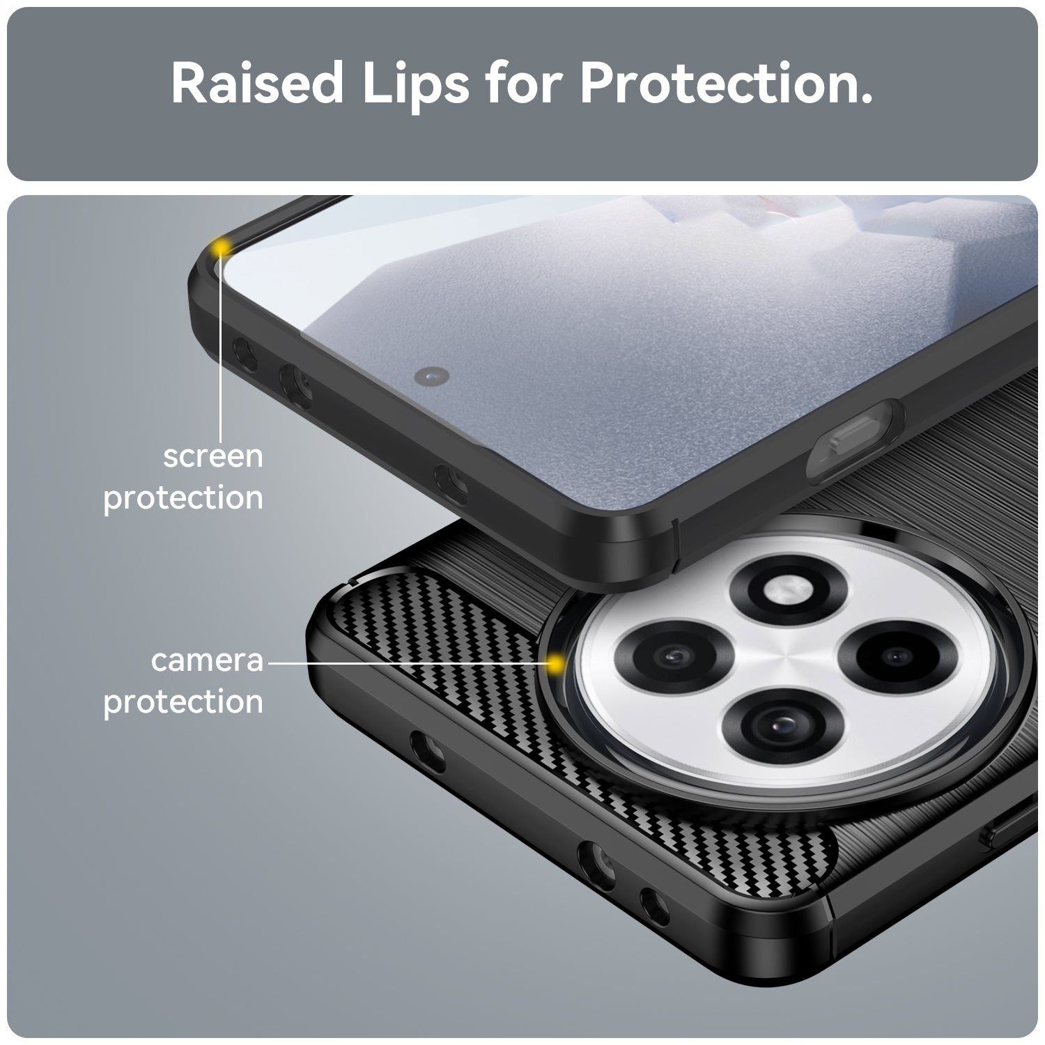 OnePlus 13R 5G Carbon Fibre Brushed Case [Black]