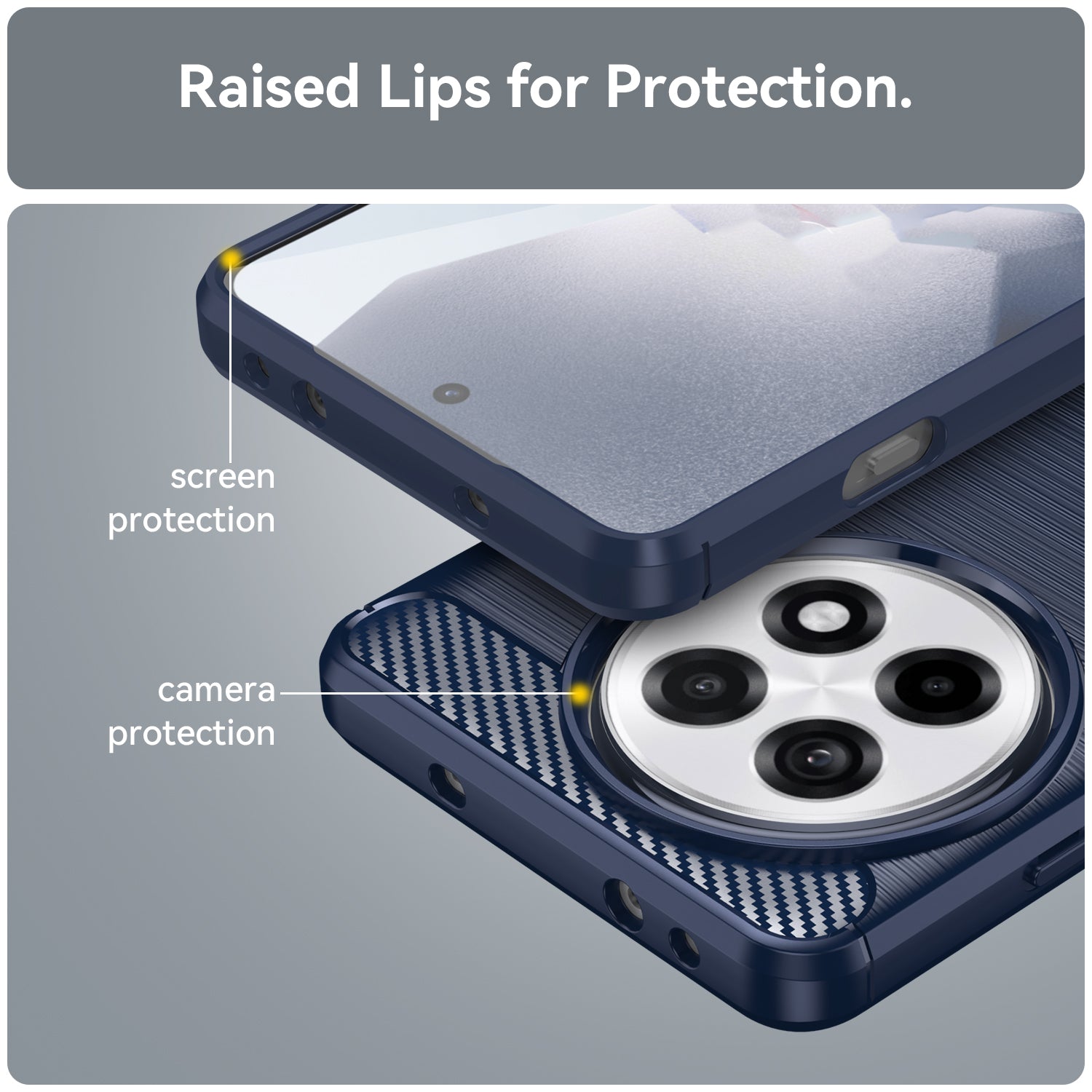 OnePlus 13R 5G Carbon Fibre Brushed Case [Navy]