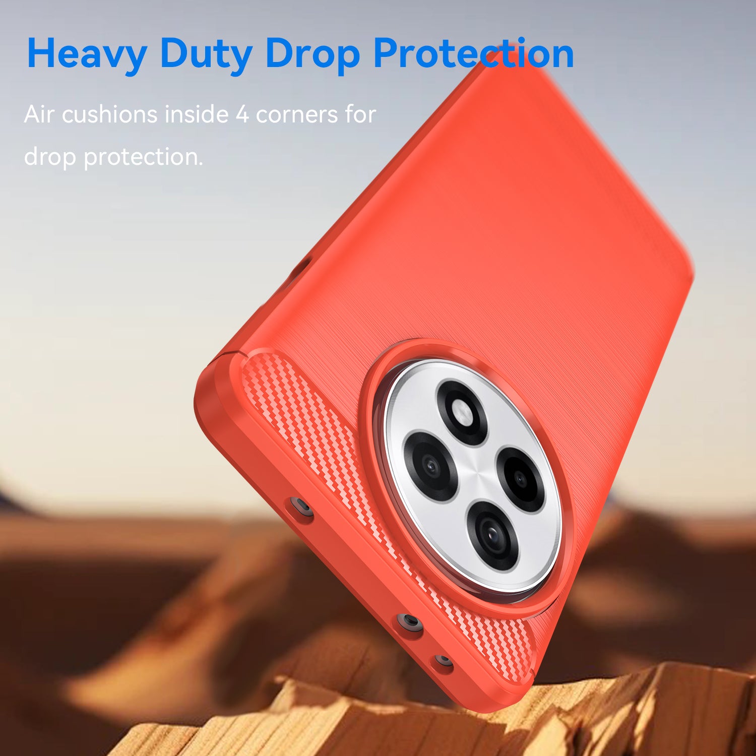 OnePlus 13R 5G Carbon Fibre Brushed Case [Red]