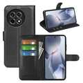 OnePlus 13R 5G PU Wallet Case [Black] - Black