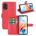 OPPO A18 Case PU Wallet - Red