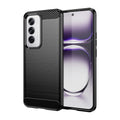 OPPO Reno 12 Carbon Fibre TPU Case Slim Shockproof Cover Black - Black
