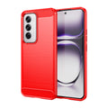 OPPO Reno 12 Carbon Fibre TPU Case Slim Shockproof Cover Red - Red