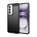 OPPO Reno 12Pro Carbon Fibre TPU Case Slim Shockproof Cover Black - Black